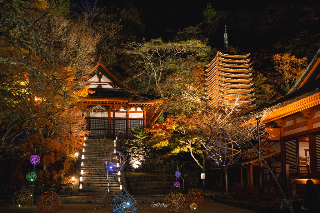 關西攝影記錄 | 幽燈靜夜：探尋奈良談山神社夜間點燈的秋夜微光與靜謐詩意 @偽日本人May．食遊玩樂