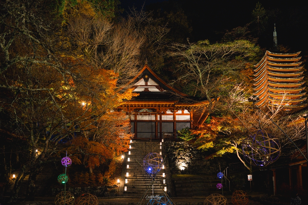 關西攝影記錄 | 幽燈靜夜：探尋奈良談山神社夜間點燈的秋夜微光與靜謐詩意 @偽日本人May．食遊玩樂