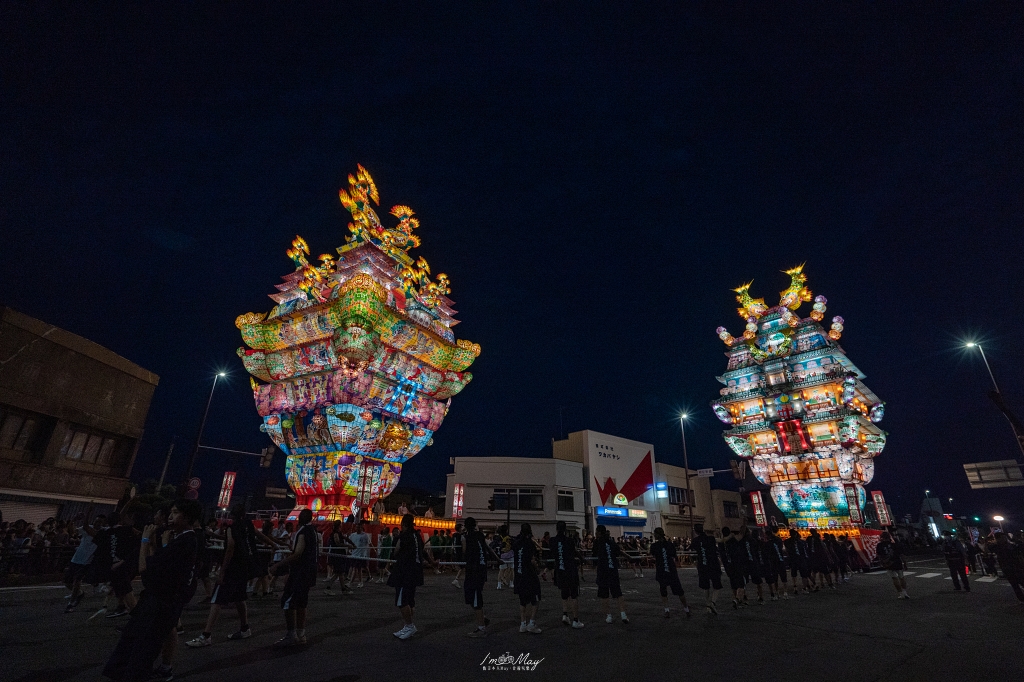 【能代七夕天空不夜城】錯過就要再等一年！兩天限定的全日本最高燈籠，震撼東北夏夜，不是東北六大祭也超值得｜東北夏日祭典記實 @偽日本人May．食遊玩樂