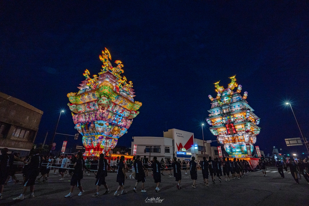 【能代七夕天空不夜城】錯過就要再等一年！兩天限定的全日本最高燈籠，震撼東北夏夜，不是東北六大祭也超值得｜東北夏日祭典記實 @偽日本人May．食遊玩樂