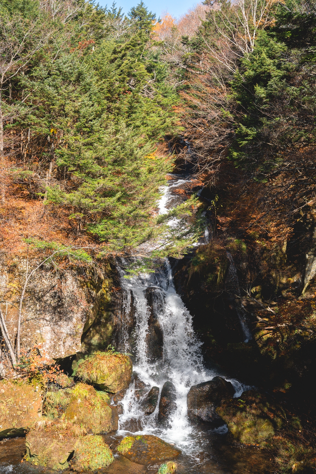 栃木旅攝記錄 | 日光奧座敷：龍頭瀑布 (Ryuzu Falls)。捕捉龍頭下的溪流絕景，深秋楓紅行程小插曲，意外換來最美畫面 @偽日本人May．食遊玩樂