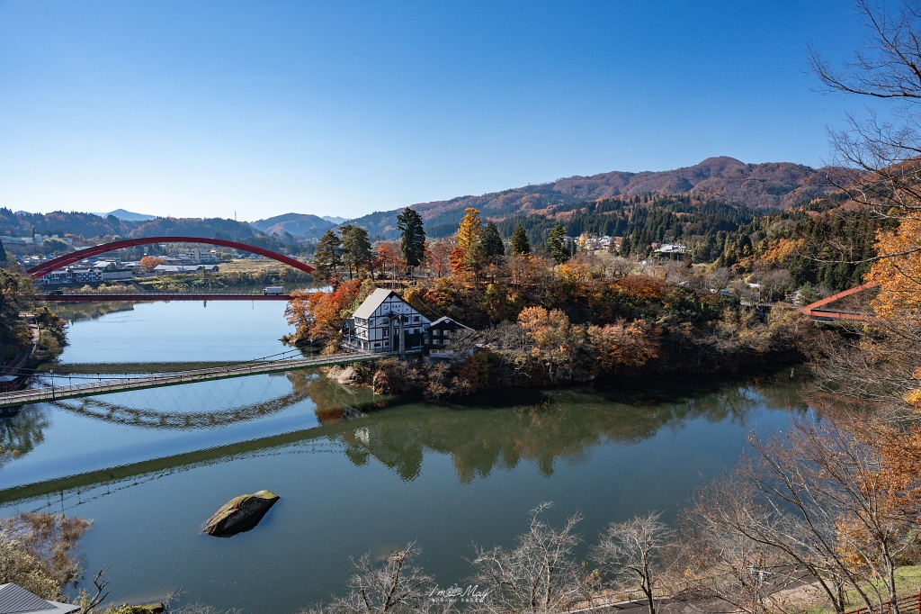 福島攝影記錄 | 奧會津柳津町：岩壁上最絢爛的秋季色彩：福満虚空藏菩薩霊巌山 圓藏寺 (Enzoji Temple)，捕捉只見川畔的錦秋之美 @偽日本人May．食遊玩樂