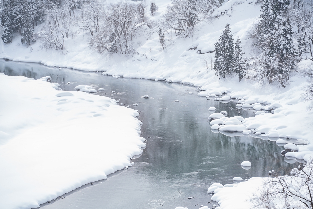 【日本鐵道攝影】尋找雪國的另一種純粹：JR 飯山線，捕捉千曲川畔的寂靜光影 @偽日本人May．食遊玩樂