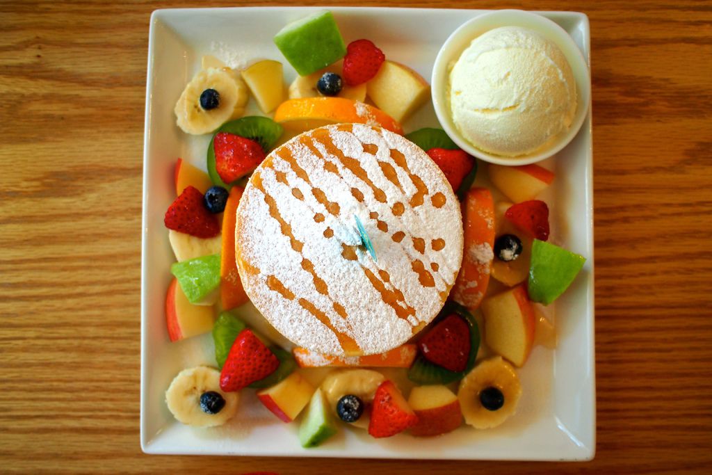 台南、甜點 | A WEEK pancake coffee。色彩繽紛的水果鬆餅喚起心底的少女心~女孩兒們必訪啊!!! @偽日本人May．食遊玩樂