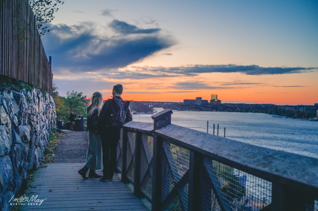 瑞典、斯德哥爾摩 | 欣賞斯德哥爾摩騎士島、市政廳、老城區的絕佳地點「Monteliusväge 觀景步道」| 夕陽拍攝地點 @偽日本人May．食遊玩樂