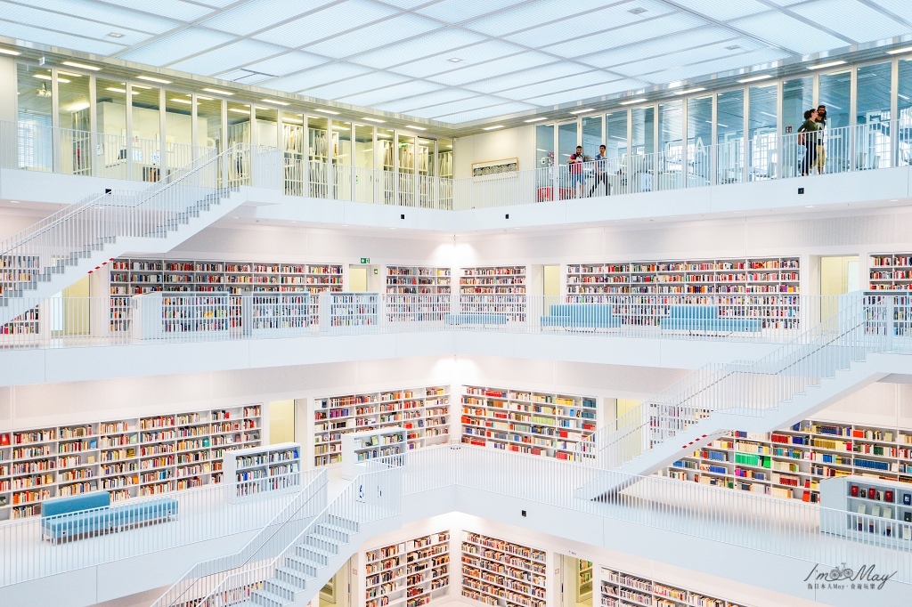 德國、斯圖加特 | 世界上最美圖書館、美的令人嘆為觀止的「 斯圖加特市立圖書館 (  City Library )」| 取得攝影許可、圖多介紹 @偽日本人May．食遊玩樂